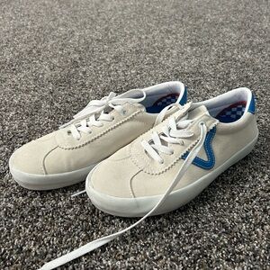 White blue retro vans